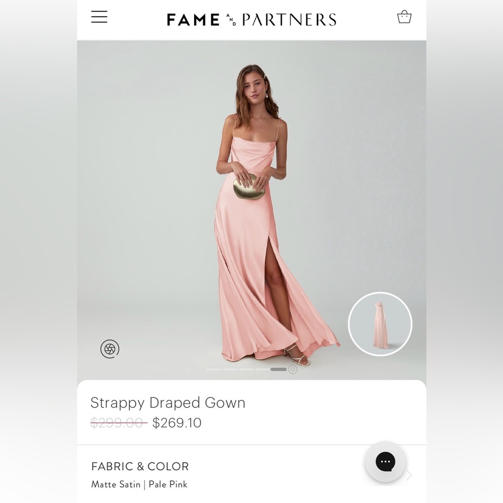 Fame & Partners Pale Pink Long Gown - for tall girls!